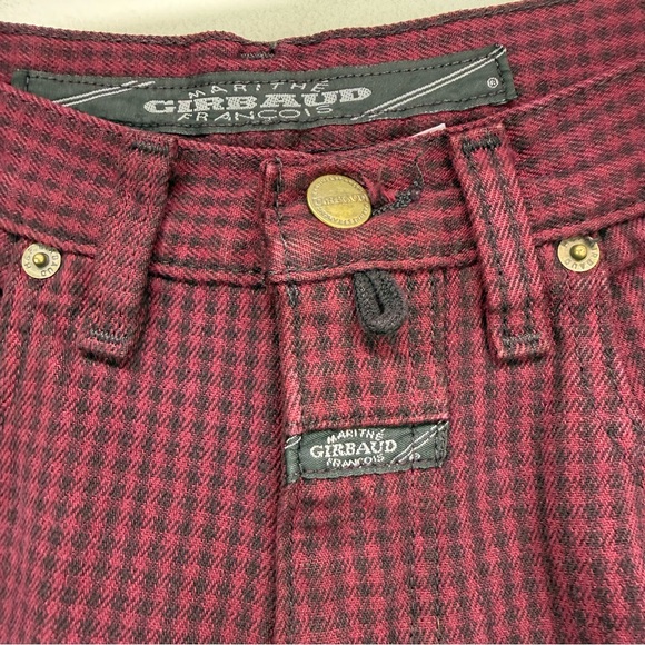 Vintage Marithe Francois Girbaud size 9/10 Women's Burgundy Denim Jean Shorts - Picture 4 of 8